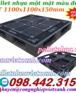Pallet nhựa 1100x1100x150mm màu đen