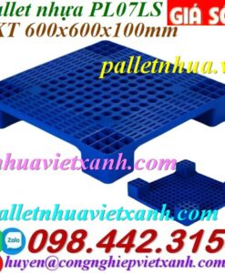 Pallet nhựa kê hàng 600x600x100mm PL07LS