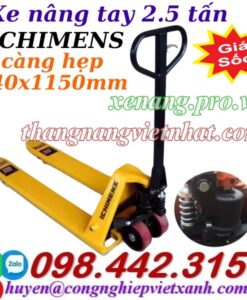 Xe nâng tay 2.5 tấn càng hẹp ICHIMENS XT540-1150-2.5T