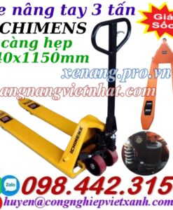 Xe nâng tay 3 tấn càng hẹp ICHIMENS XT540-1150-3T