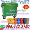 Thùng rác 660 lít nhựa HDPE