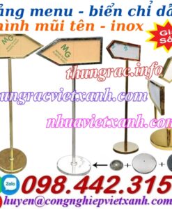 Bảng chỉ dẫn inox hình mũi tên