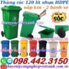 Thùng rác 120 lít nắp kín nhựa HDPE