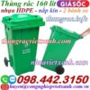 Thùng rác 160 lít nhựa HDPE