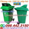 Thùng rác 240 lít nắp hở nhựa HDPE