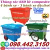 Thùng rác 660 lít nhựa composite