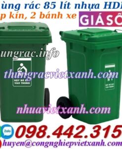 Thùng rác 85 lít nhựa HDPE