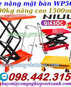 Xe nâng mặt bàn 500kg nâng cao 1500mm WP500 NIULI