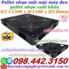 Pallet nhựa 1300x1100x130mm màu đen PL131113