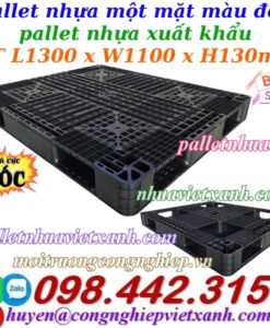 Pallet nhựa 1300x1100x130mm màu đen PL131113