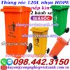 Thùng rác 120 lít nắp kín nhựa HDPE TR120